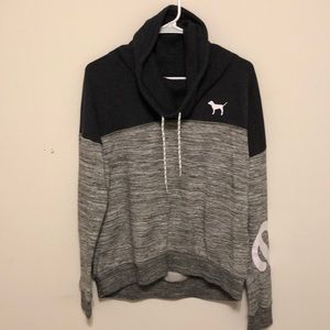 PINK cowl neck hoodie